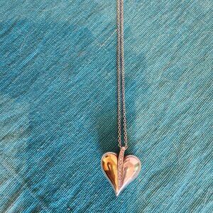 Precious Heart Two Tone NeckLace